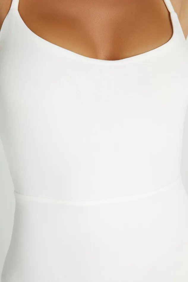 Women Meshki Bottoms Brinley Slinky Jersey Jumpsuit 8211 White