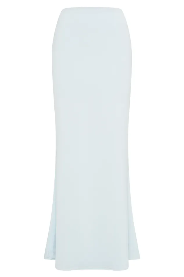 Women Meshki Bottoms Bruna Slinky Fishtail Maxi Skirt 8211 Sky Blue