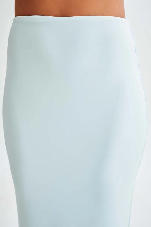 Women Meshki Bottoms Bruna Slinky Fishtail Maxi Skirt 8211 Sky Blue