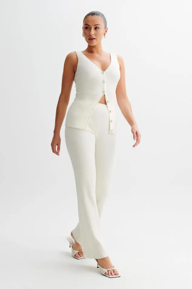 Women Meshki Bottoms Calypso Knit Trousers 8211 Ivory
