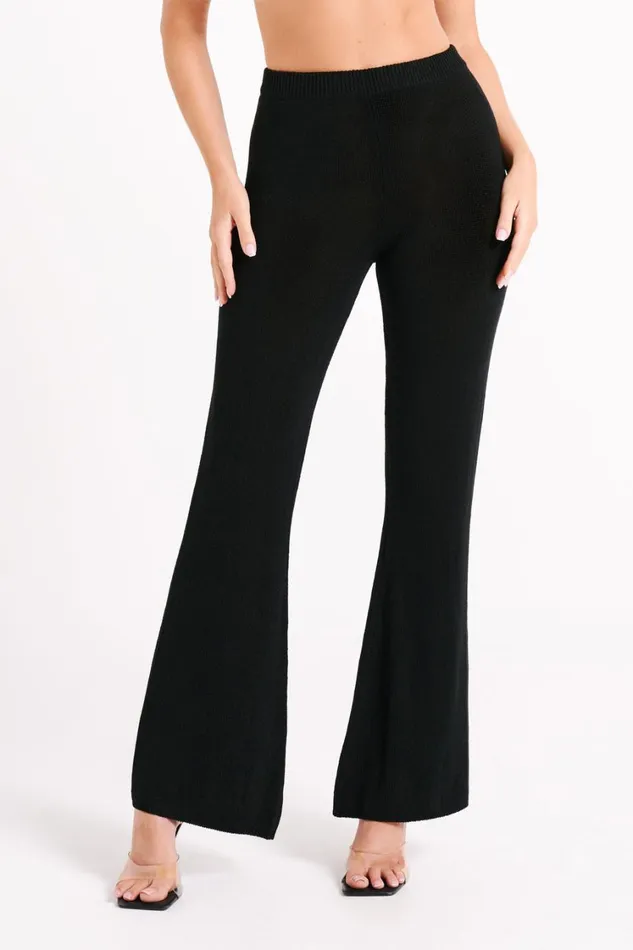 Women Meshki Bottoms Carlota Knit Pants 8211 Black