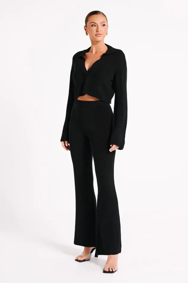 Women Meshki Bottoms Carlota Knit Pants 8211 Black