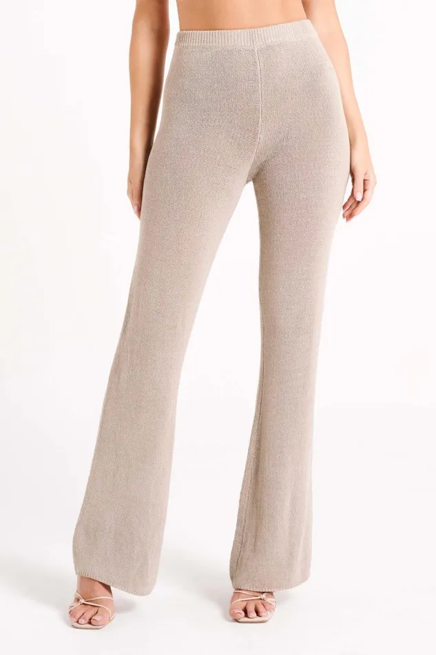 Women Meshki Bottoms Carlota Knit Pants 8211 Taupe