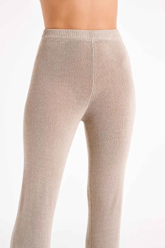 Women Meshki Bottoms Carlota Knit Pants 8211 Taupe