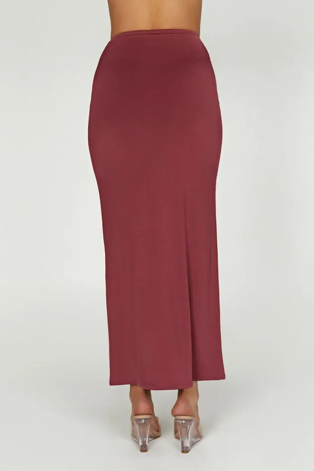 Women Meshki Bottoms Ceri Maxi Twist Skirt 8211 Wine