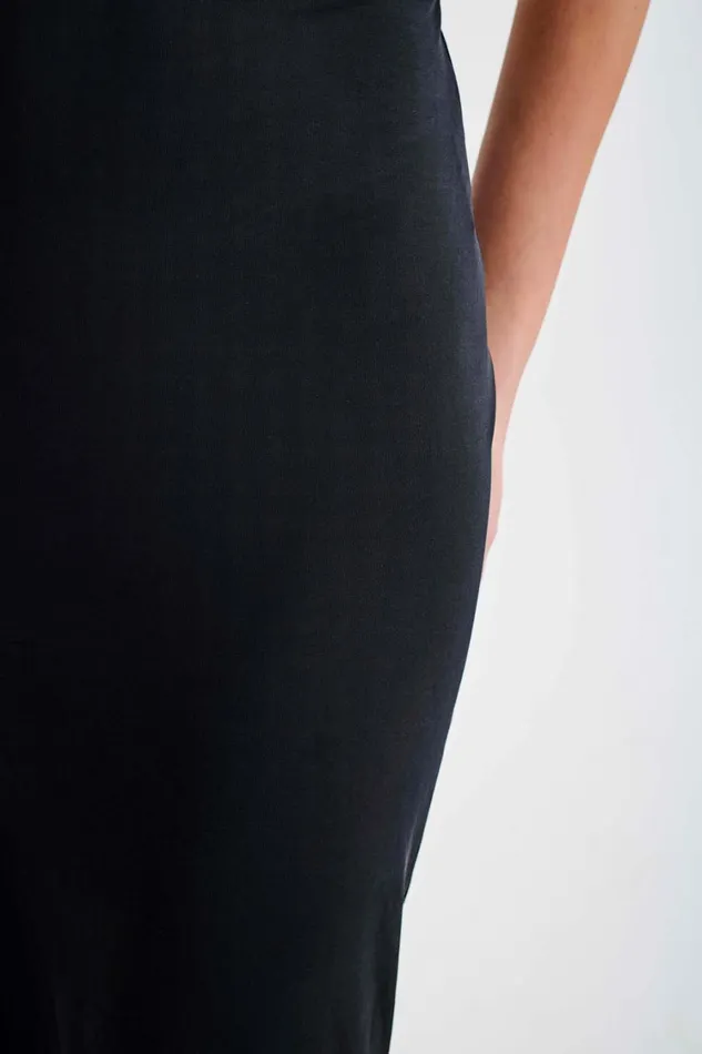 Women Meshki Bottoms Charlene Slinky Midi Skirt 8211 Black