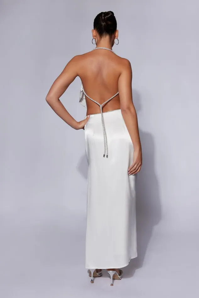 Women Meshki Bottoms Christie Diamante Rope Maxi Skirt 8211 White Women Meshki Bottoms Christie Diamante Rope Maxi Skirt 8211 White