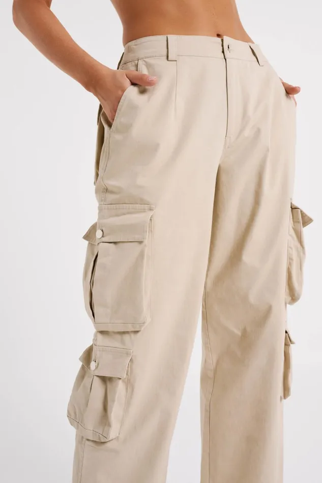 Women Meshki Bottoms Clea Cargo Pant 8211 Stone