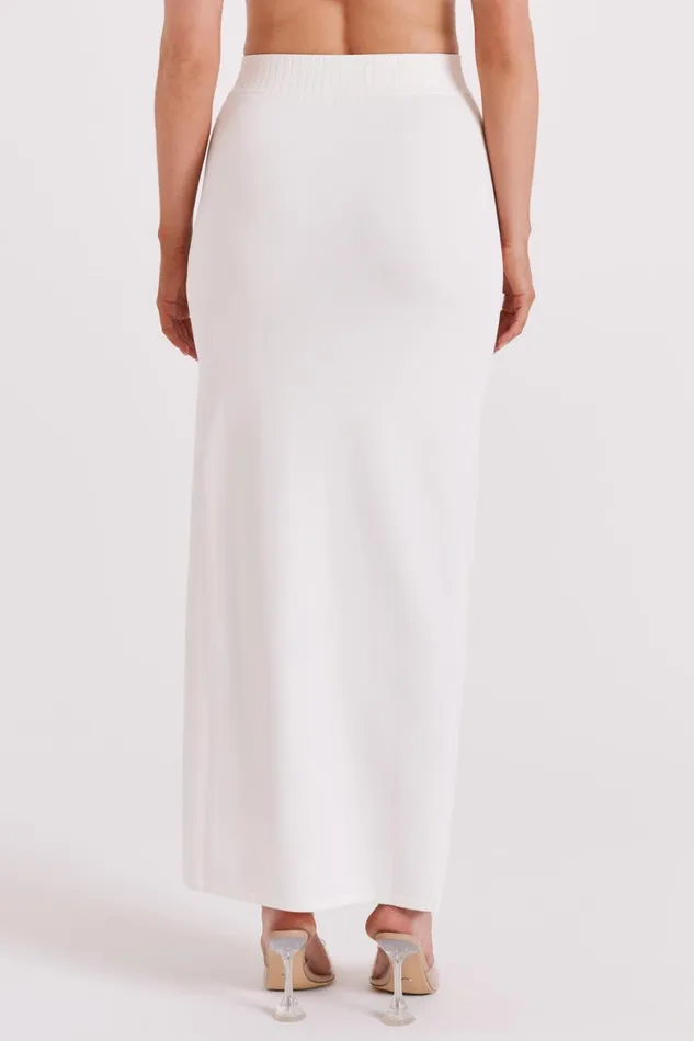 Women Meshki Bottoms Darby Knit Midi Skirt 8211 Ivory Women Meshki Bottoms Darby Knit Midi Skirt 8211 Ivory