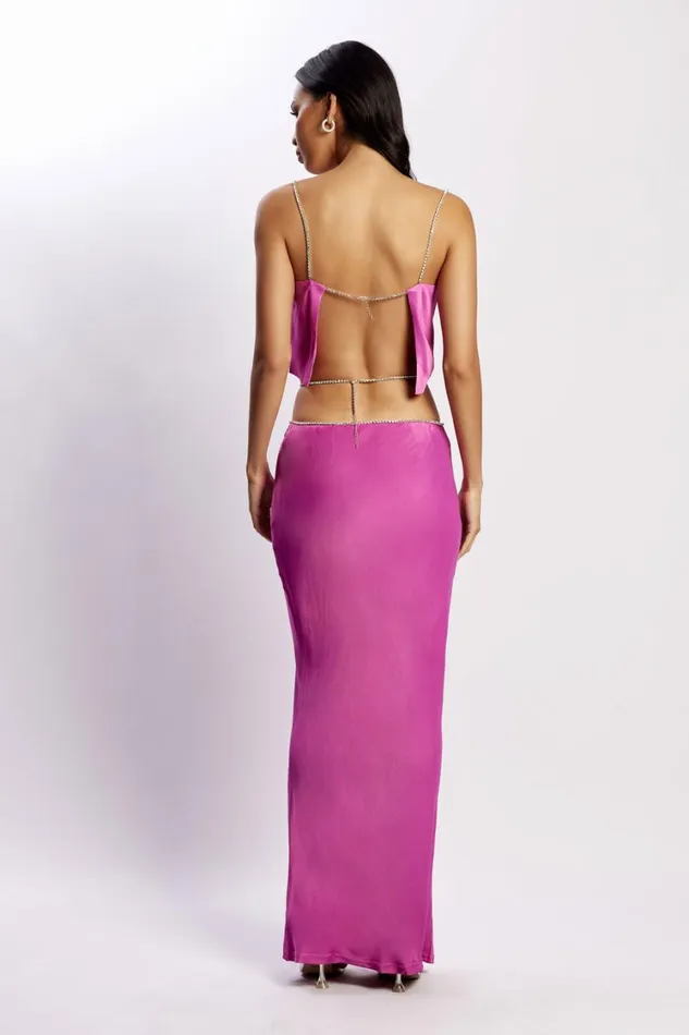 Women Meshki Bottoms Dayana Diamante Maxi Skirt 8211 Purple Women Meshki Bottoms Dayana Diamante Maxi Skirt 8211 Purple