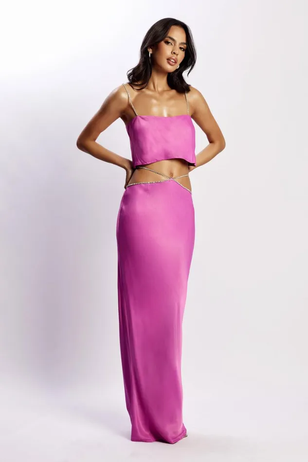 Women Meshki Bottoms Dayana Diamante Maxi Skirt 8211 Purple Women Meshki Bottoms Dayana Diamante Maxi Skirt 8211 Purple