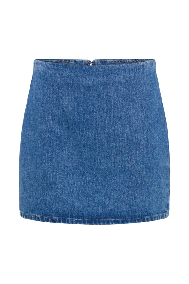 Women Meshki Bottoms Ellie Denim Mini Skirt 8211 70039s Blue