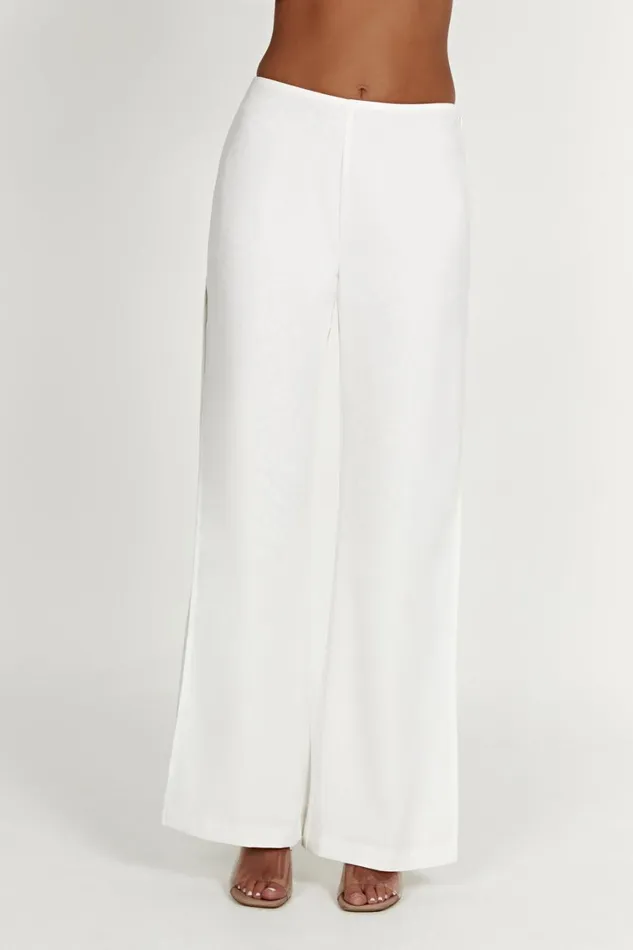 Women Meshki Bottoms Estee Split Lace Pants 8211 White