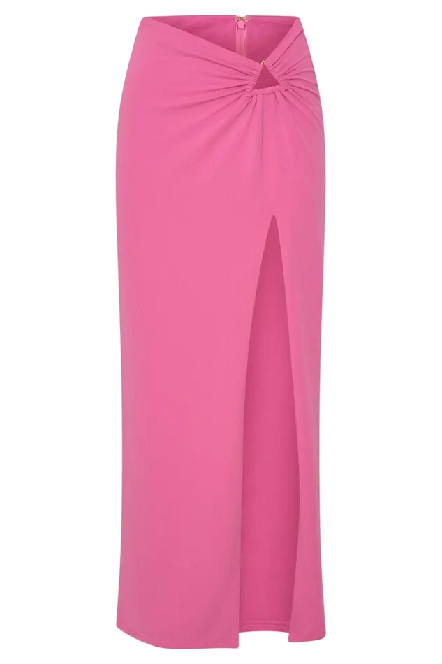 Women Meshki Bottoms Jacqui Side Split Maxi Skirt 8211 Pink Women Meshki Bottoms Jacqui Side Split Maxi Skirt 8211 Pink
