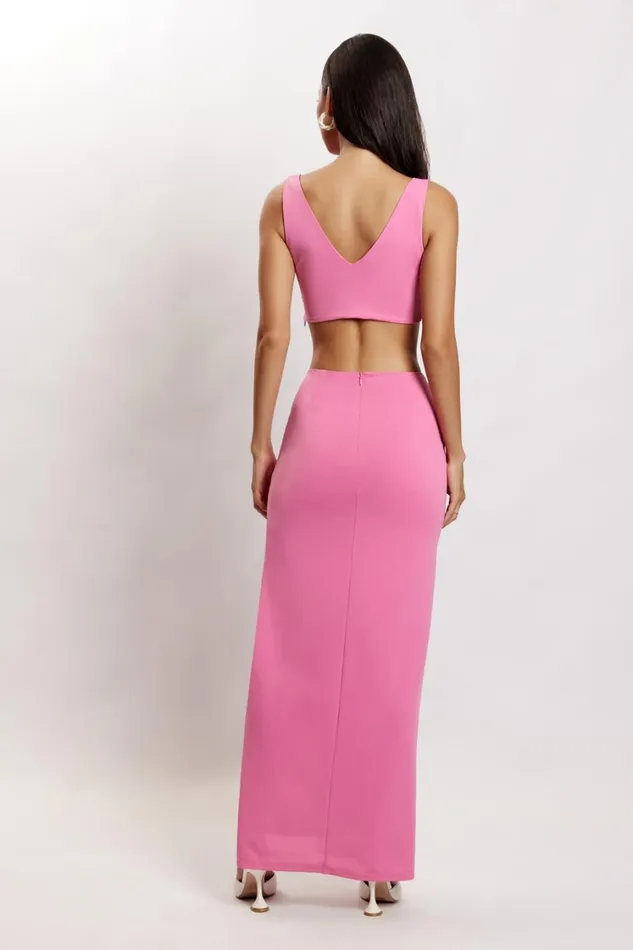Women Meshki Bottoms Jacqui Side Split Maxi Skirt 8211 Pink Women Meshki Bottoms Jacqui Side Split Maxi Skirt 8211 Pink