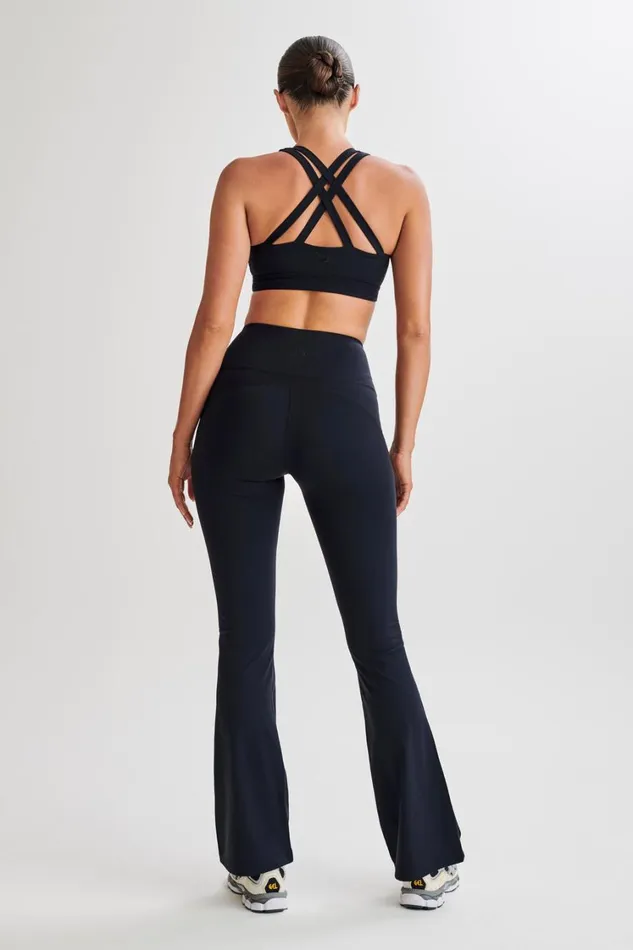 Women Meshki Bottoms Jesse Flared Yoga Pants 8211 Black