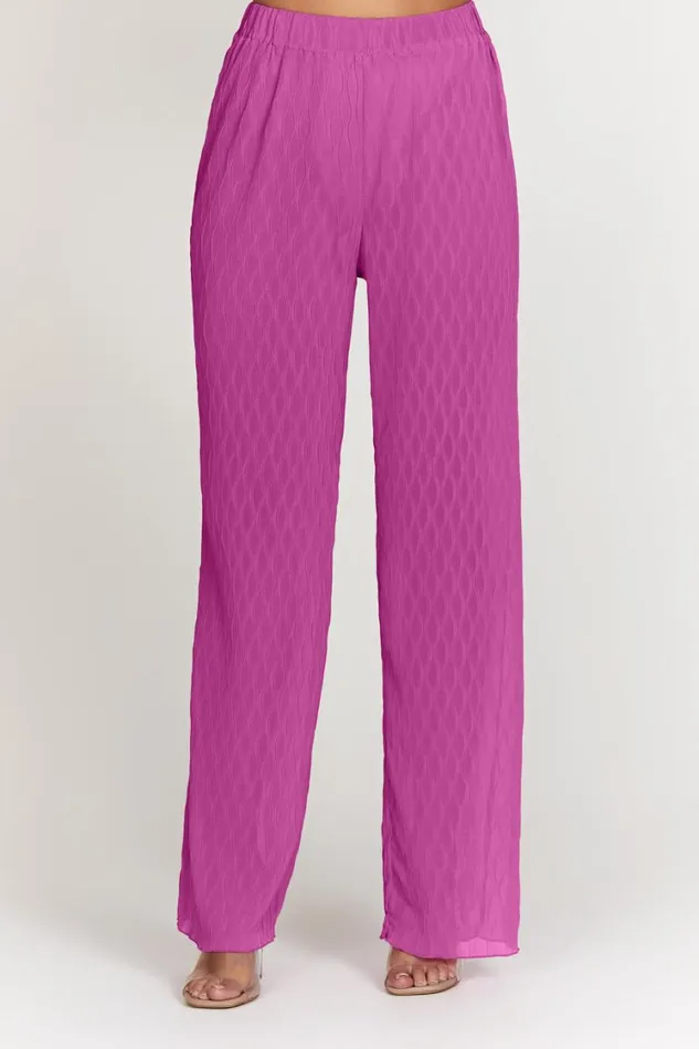 Women Meshki Bottoms Karla Wave Pleat Pant 8211 Rose Pink Women Meshki Bottoms Karla Wave Pleat Pant 8211 Rose Pink