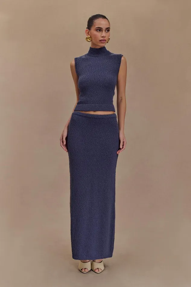 Women Meshki Bottoms Moira Boucle Maxi Skirt 8211 Steel