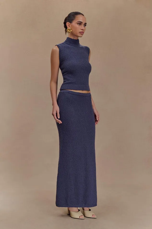 Women Meshki Bottoms Moira Boucle Maxi Skirt 8211 Steel