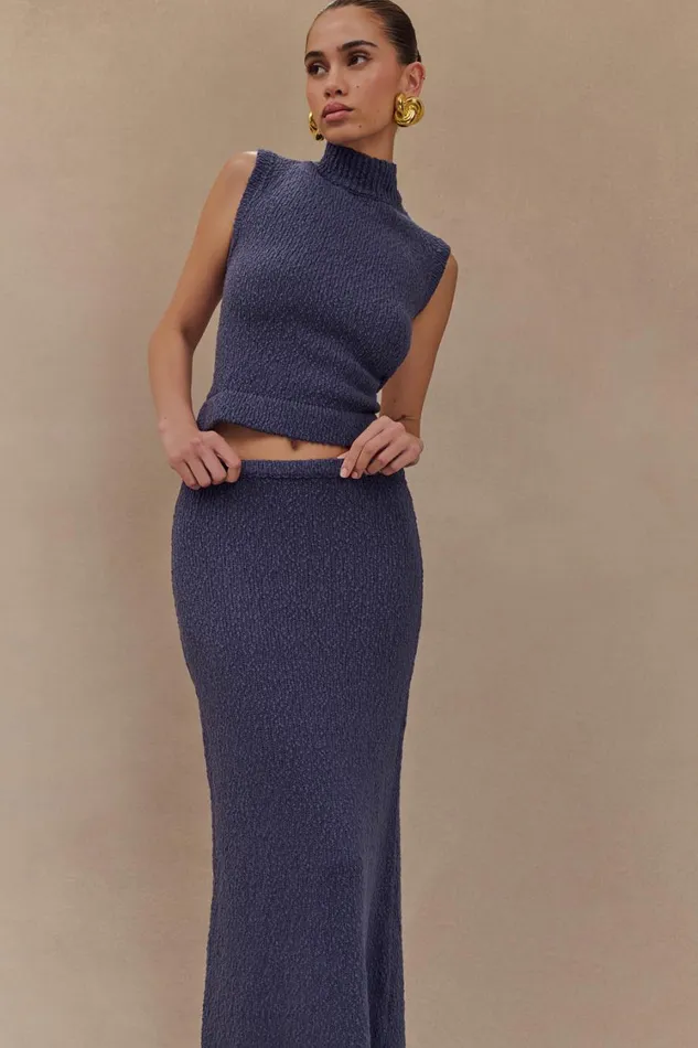 Women Meshki Bottoms Moira Boucle Maxi Skirt 8211 Steel