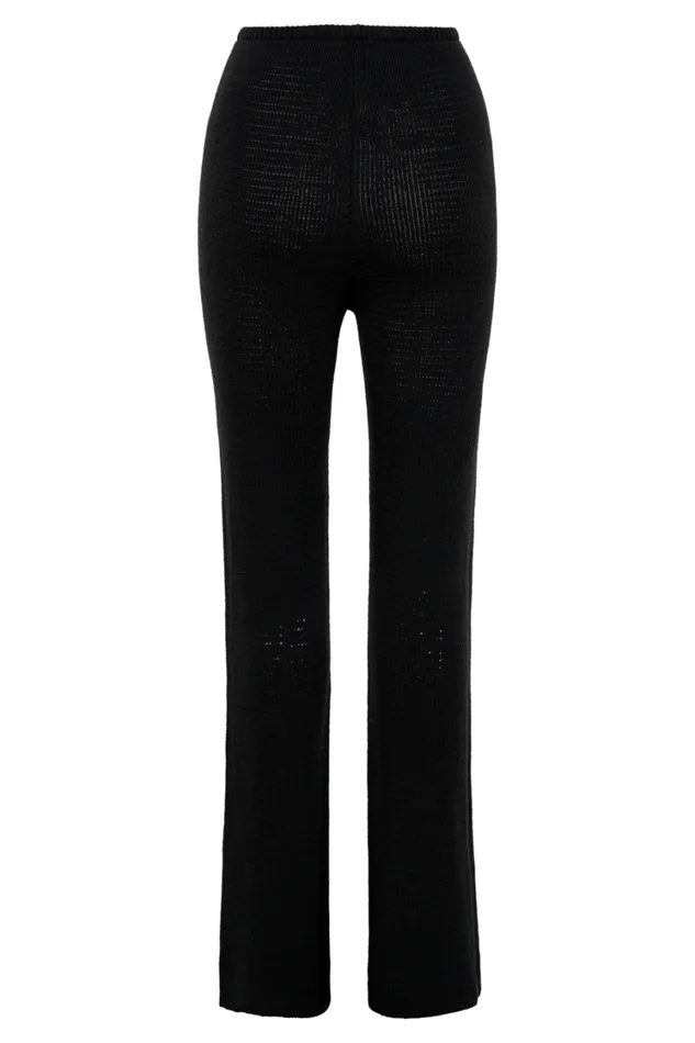 Women Meshki Bottoms Ridley Straight Leg Knit Pant 8211 Black