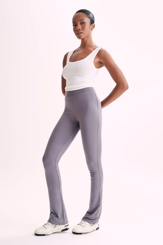 Women Meshki Bottoms Sabrina Modal Straight Leg Pant 8211 Slate Grey