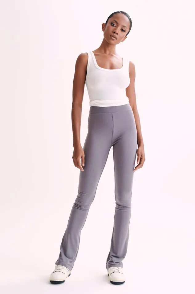 Women Meshki Bottoms Sabrina Modal Straight Leg Pant 8211 Slate Grey