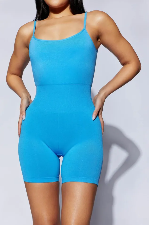 Women Meshki Bottoms Stella Seamless Binding Playsuit 8211 Blue