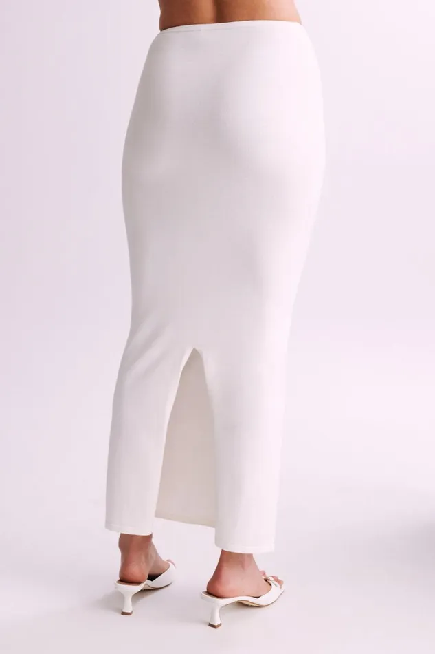 Women Meshki Bottoms Tristan Knit Maxi Skirt 8211 Ivory
