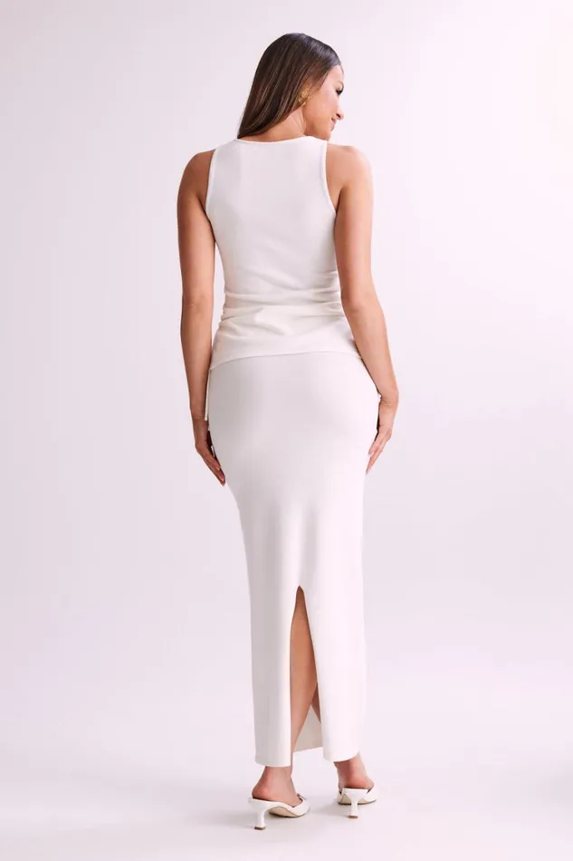 Women Meshki Bottoms Tristan Knit Maxi Skirt 8211 Ivory