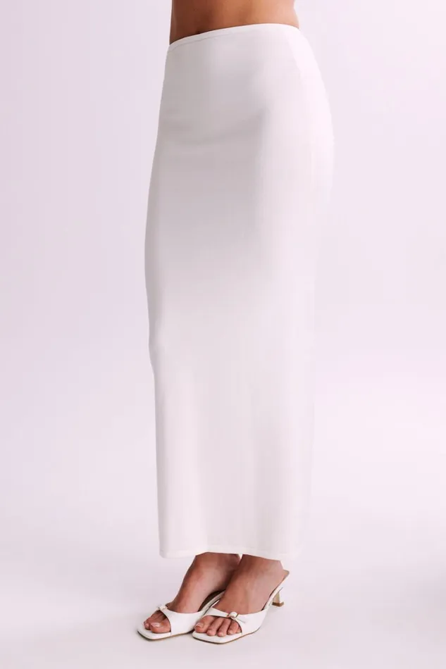 Women Meshki Bottoms Tristan Knit Maxi Skirt 8211 Ivory