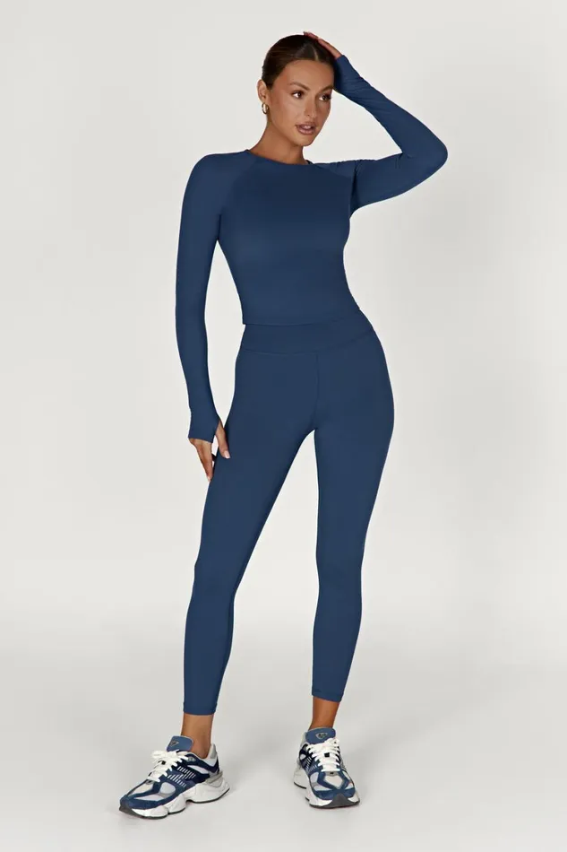 Women Meshki Bottoms Venus V Back Leggings 8211 Navy