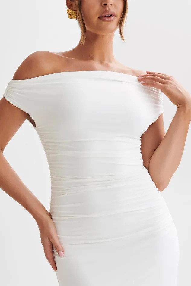 Women Meshki Dresses Alayna Recycled Nylon Midi Dress 8211 White