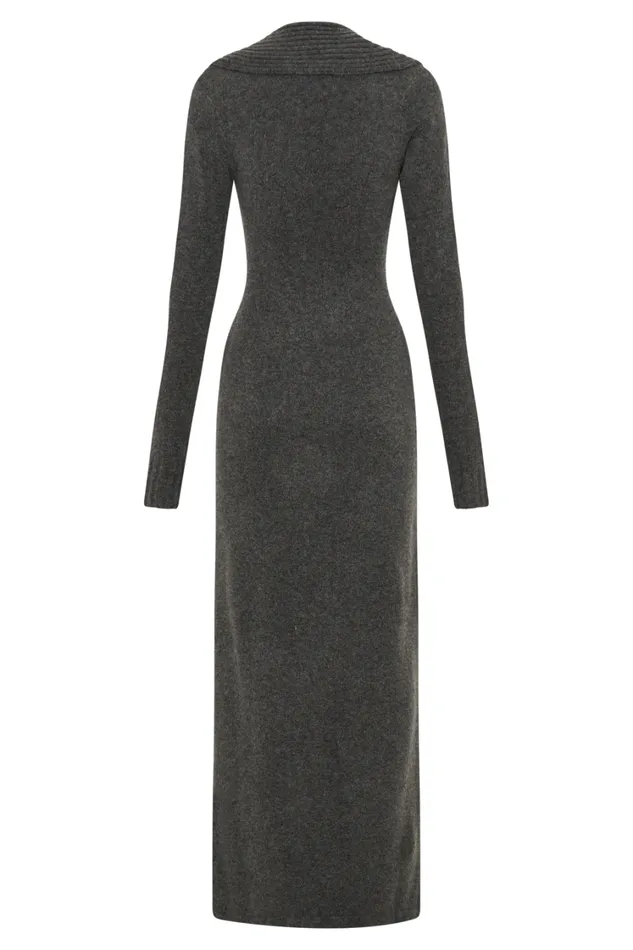 Women Meshki Dresses Alessandra Reversible Knit Maxi Dress 8211 Charcoal Marle