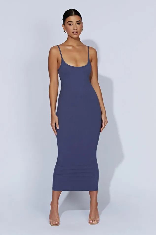 Women Meshki Dresses Alexis Ribbed Cami Midi Dress 8211 Midnight Navy Women Meshki Dresses Alexis Ribbed Cami Midi Dress 8211 Midnight Navy