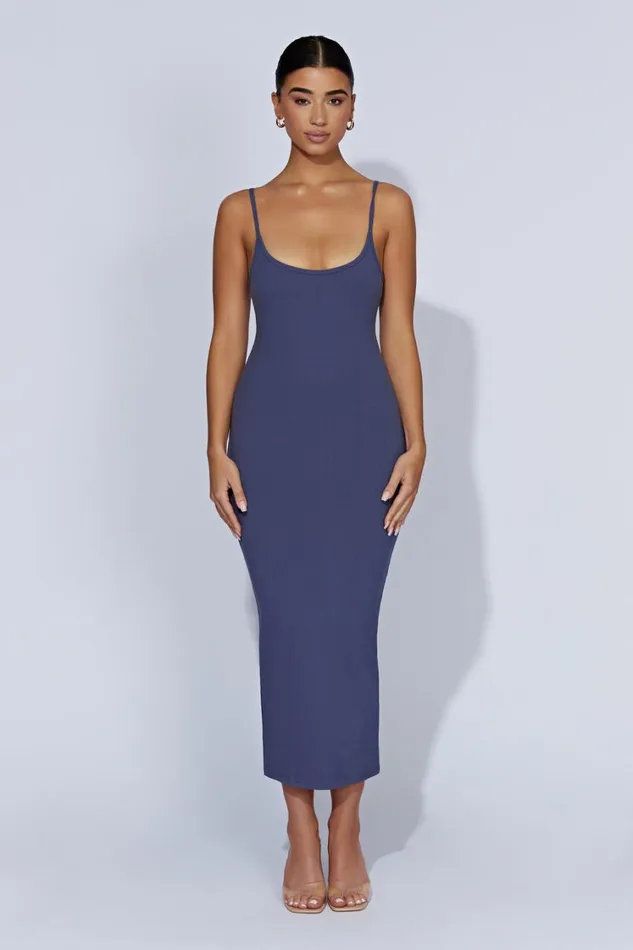 Women Meshki Dresses Alexis Ribbed Cami Midi Dress 8211 Midnight Navy Women Meshki Dresses Alexis Ribbed Cami Midi Dress 8211 Midnight Navy