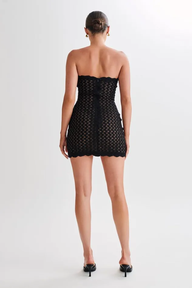 Women Meshki Dresses Amadea Lace Mini Dress 8211 Black