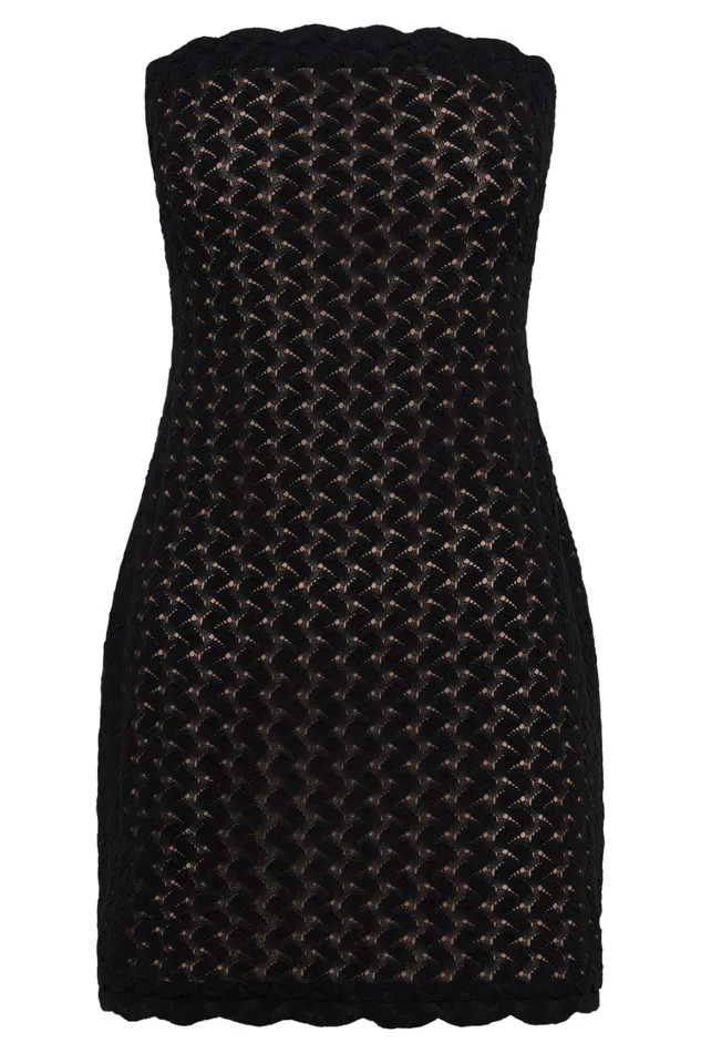 Women Meshki Dresses Amadea Lace Mini Dress 8211 Black