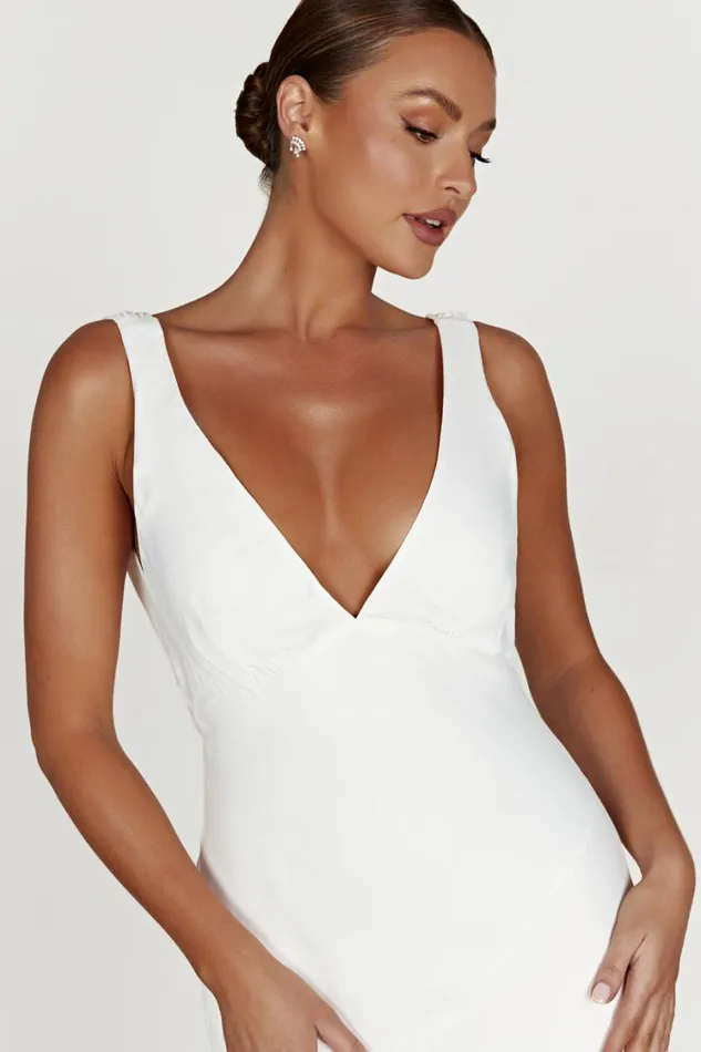 Women Meshki Dresses Amanza Maxi Dress With Cowl Back 8211 White