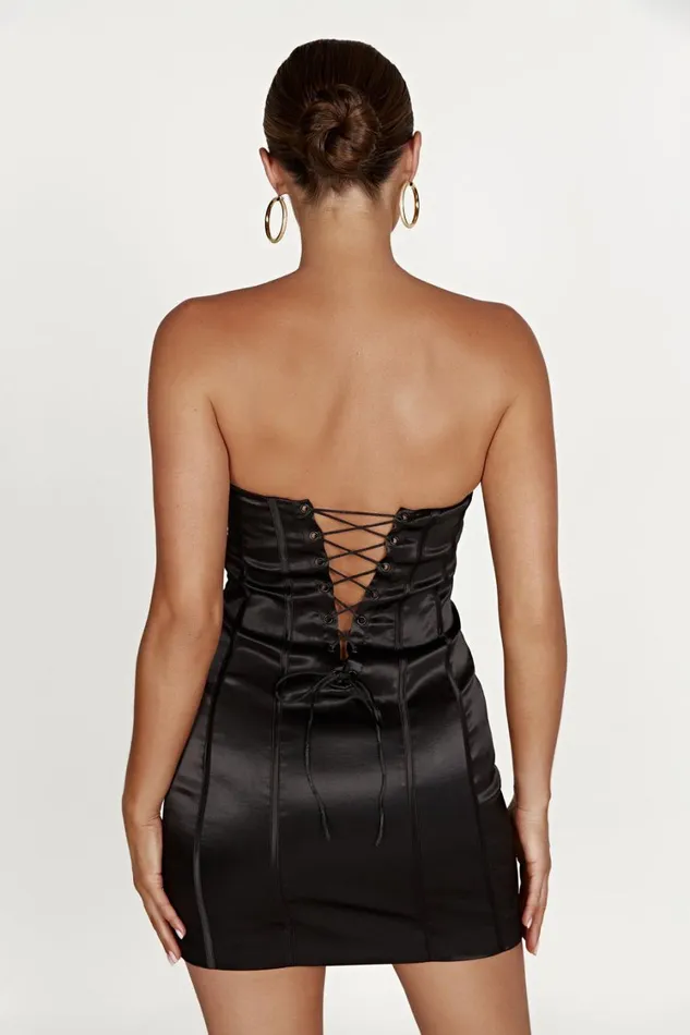 Women Meshki Dresses Amaya Lace Up Corset Mini Dress 8211 Black Women Meshki Dresses Amaya Lace Up Corset Mini Dress 8211 Black