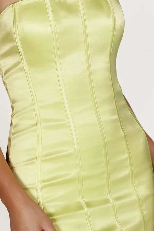 Women Meshki Dresses Amaya Lace Up Corset Mini Dress 8211 Lemon Women Meshki Dresses Amaya Lace Up Corset Mini Dress 8211 Lemon