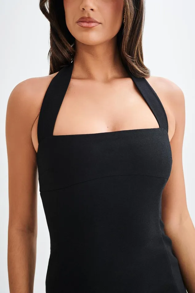 Women Meshki Dresses Amelita Suiting Halter Mini Dress 8211 Black