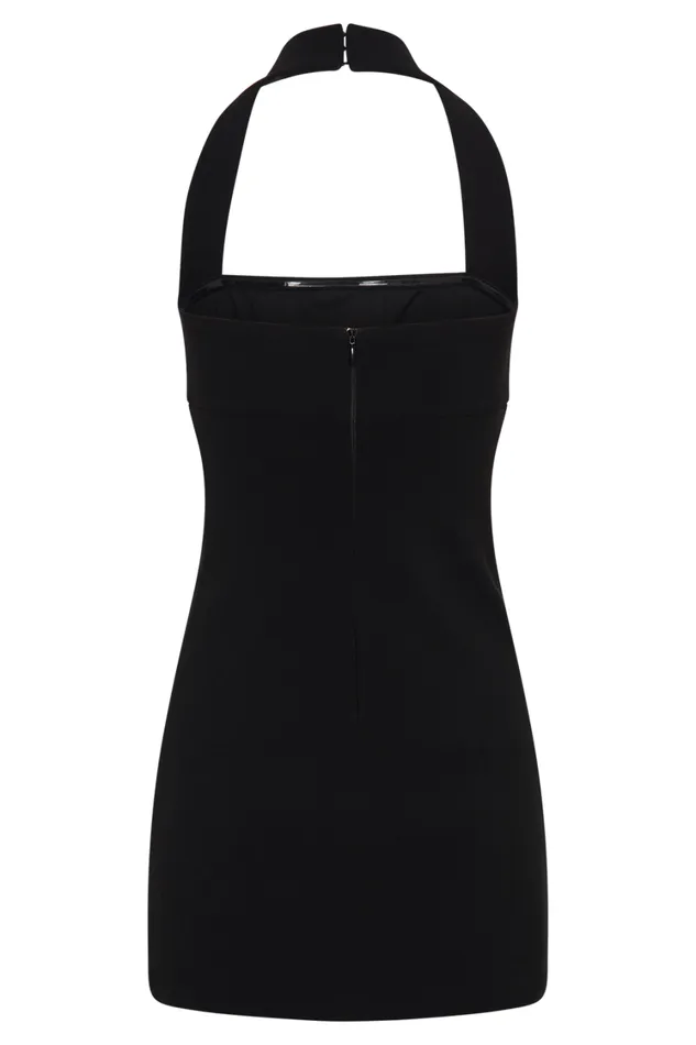 Women Meshki Dresses Amelita Suiting Halter Mini Dress 8211 Black