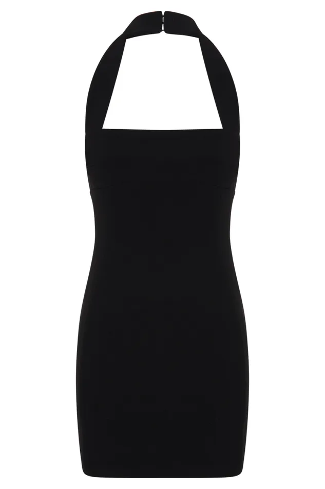 Women Meshki Dresses Amelita Suiting Halter Mini Dress 8211 Black