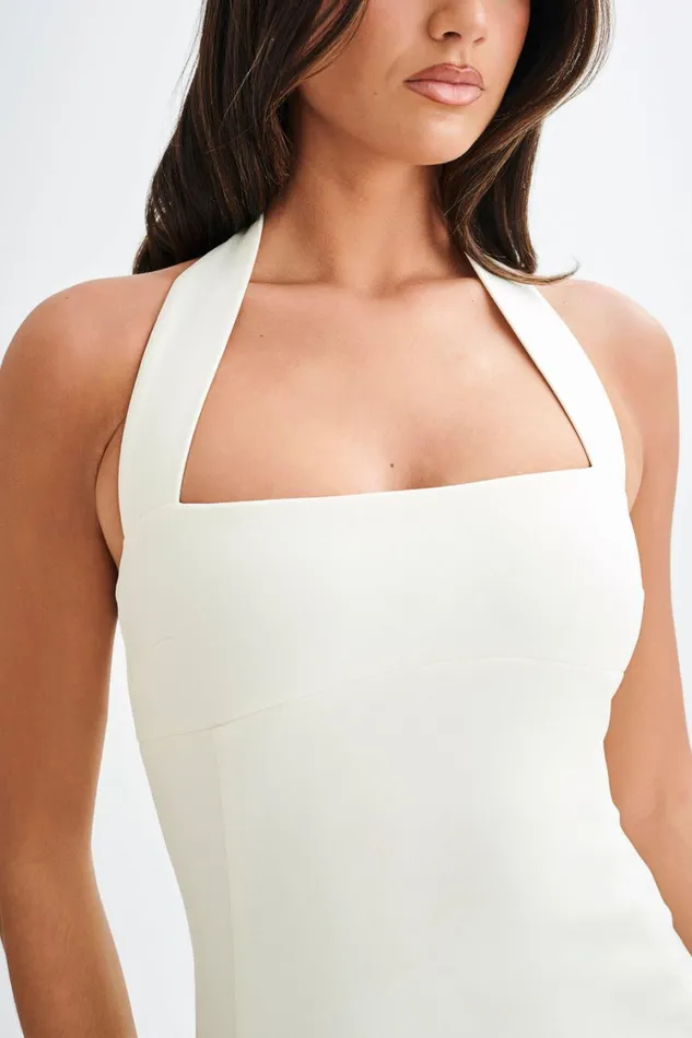 Women Meshki Dresses Amelita Suiting Halter Mini Dress 8211 Ivory