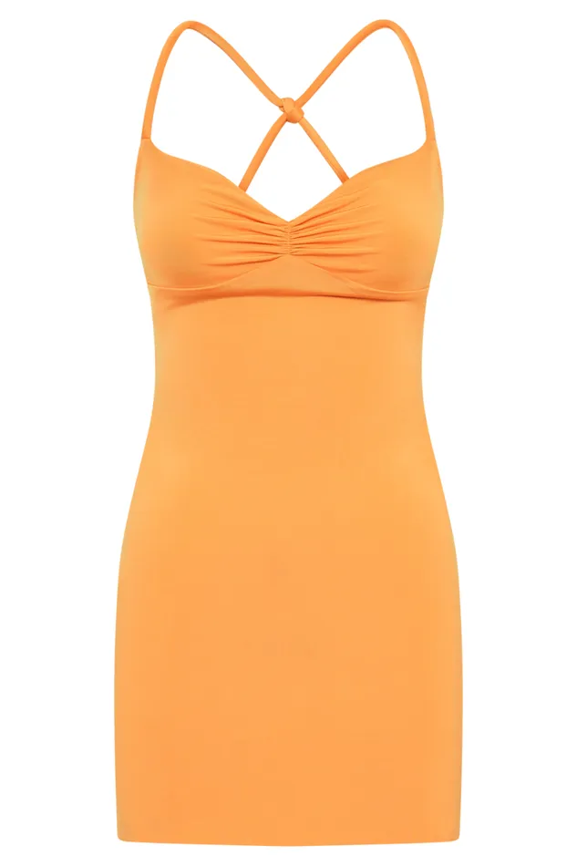 Women Meshki Dresses Amirah Slinky Backless Mini Dress 8211 Orange