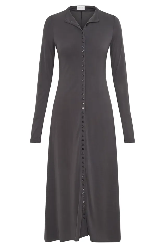 Women Meshki Dresses Anders Peached Jersey Midi Dress 8211 Charcoal