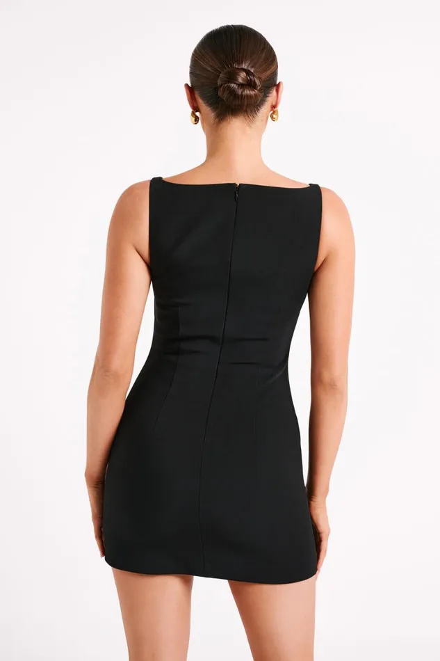 Women Meshki Dresses Angela Suiting Mini Dress 8211 Black