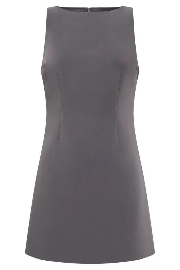 Women Meshki Dresses Angela Suiting Mini Dress 8211 Charcoal
