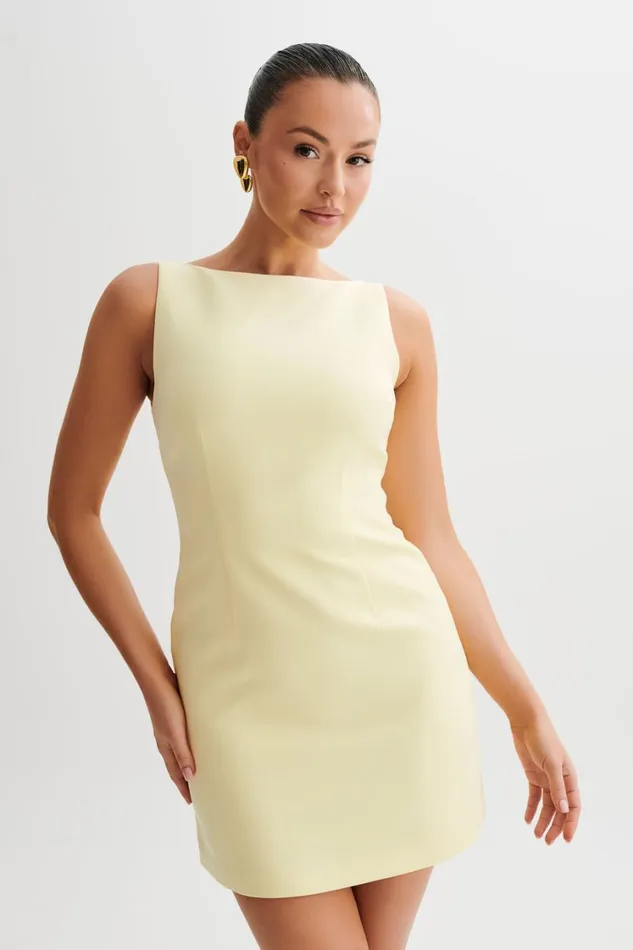 Women Meshki Dresses Angela Suiting Mini Dress 8211 Lemon